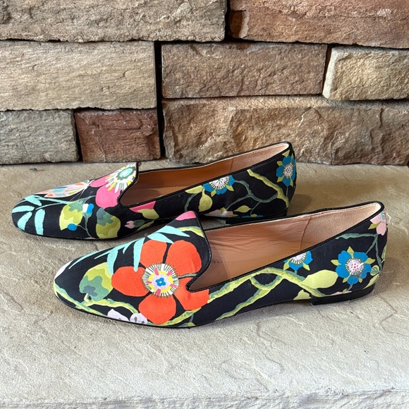 J. Crew Shoes - J Crew sz 9.5 floral slip on loafers
